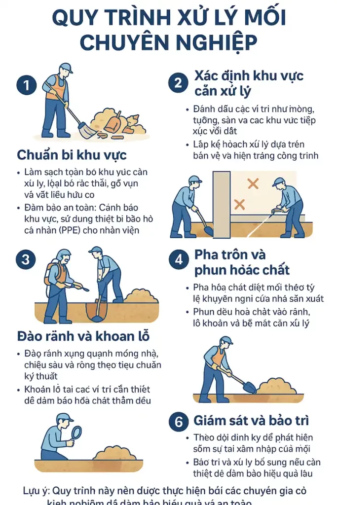 quy trình diệt mối chuyên nghiệp